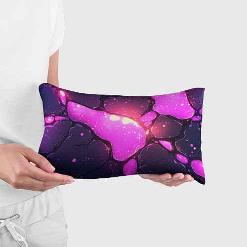 Подушка-антистресс Розовая текстура разлом плит / 3D-принт – фото 3