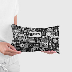 Подушка-антистресс Bangtan Boys pattern black, цвет: 3D-принт — фото 2
