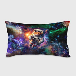 Подушка-антистресс Котик бравый космонавт - неон, цвет: 3D-принт