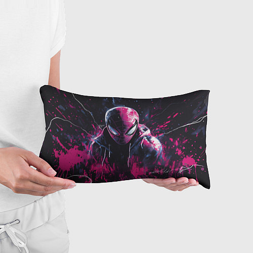 Подушка-антистресс Человек-паук и розовая краска / 3D-принт – фото 3