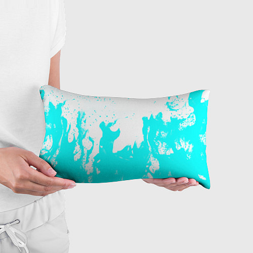 Подушка-антистресс Голубой огонь текстура / 3D-принт – фото 3