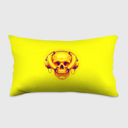Подушка-антистресс Yellow bananas skull - cyberpunk, цвет: 3D-принт