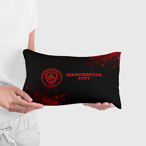 Подушка-антистресс Manchester City - red gradient по-горизонтали / 3D-принт – фото 3