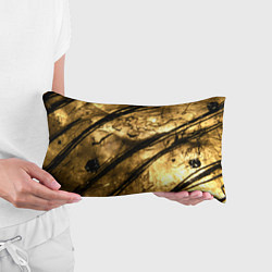 Подушка-антистресс Золото с черной текстурой, цвет: 3D-принт — фото 2