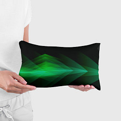Подушка-антистресс Неоновая зеленая абстракция на черном фоне, цвет: 3D-принт — фото 2