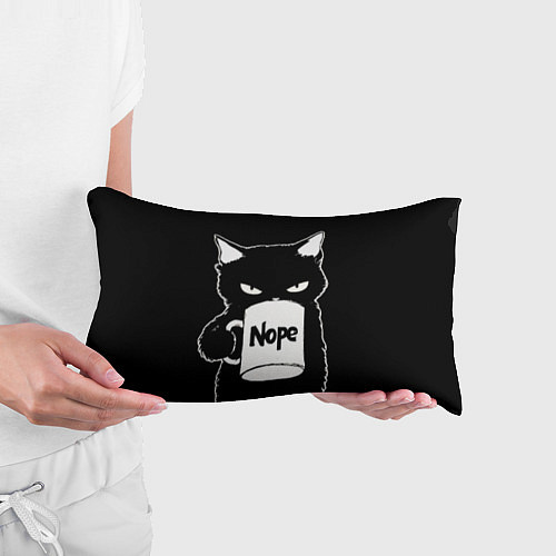 Подушка-антистресс Angry black cat nope / 3D-принт – фото 3