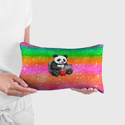 Подушка-антистресс Панда с кофе за ноутом, цвет: 3D-принт — фото 2