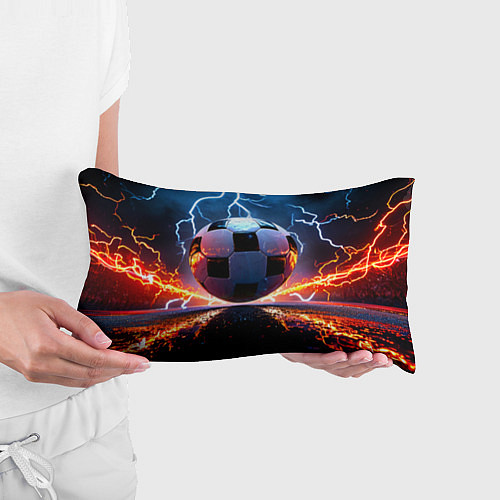 Подушка-антистресс Футбольный мяч в молниях / 3D-принт – фото 3