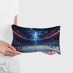 Подушка-антистресс Удар молнии в хоккейную площадку, цвет: 3D-принт — фото 2