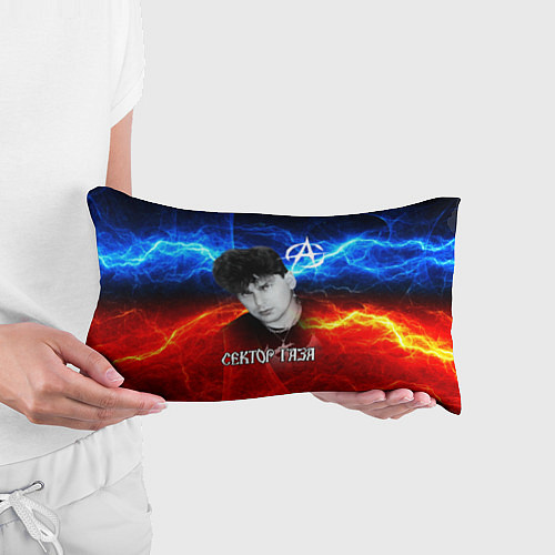 Подушка-антистресс Сектор газа молнии на фоне / 3D-принт – фото 3