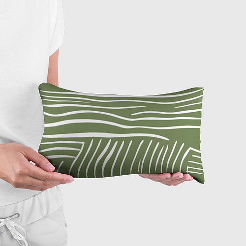 Подушка-антистресс Полоски зеленой зебры / 3D-принт – фото 3