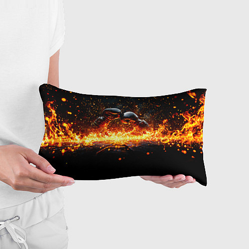 Подушка-антистресс Кикбоксеркие перчатки в огне / 3D-принт – фото 3