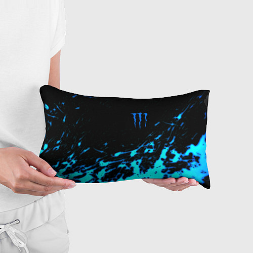 Подушка-антистресс Monster energy голубые краски / 3D-принт – фото 3