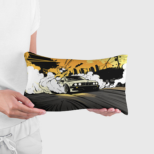 Подушка-антистресс Дрифт БМВ в стиле комикса / 3D-принт – фото 3