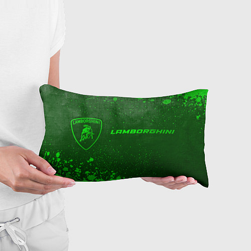 Подушка-антистресс Lamborghini - green gradient по-горизонтали / 3D-принт – фото 3
