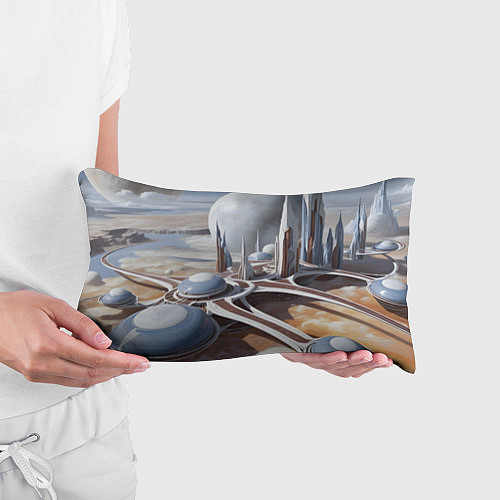 Подушка-антистресс Город на другой планете / 3D-принт – фото 3