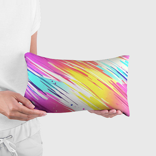 Подушка-антистресс Брызги краски на белом фоне / 3D-принт – фото 3