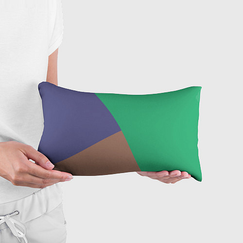 Подушка-антистресс Триада зелёный фиолетовый и коричневый геометричны / 3D-принт – фото 3