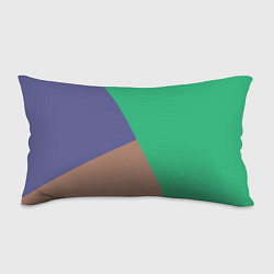 Подушка-антистресс Триада зелёный фиолетовый и коричневый геометричны, цвет: 3D-принт