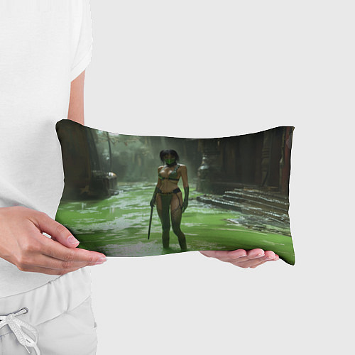 Подушка-антистресс Джейд в кислоте мортал комбат / 3D-принт – фото 3