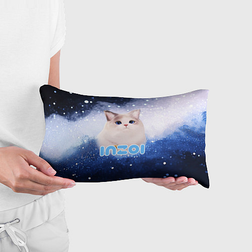 Подушка-антистресс Inzoi логотип с белой кошечкой / 3D-принт – фото 3