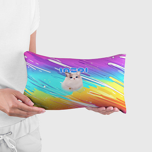 Подушка-антистресс Inzoi кошечка на радужном фоне / 3D-принт – фото 3