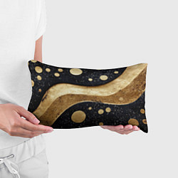 Подушка-антистресс Золотая объемная абстракция - текстура, цвет: 3D-принт — фото 2