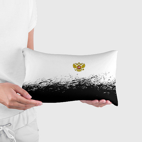 Подушка-антистресс Россия черно белые краски / 3D-принт – фото 3