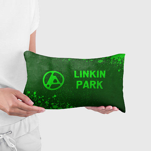 Подушка-антистресс Linkin Park 2024 - green gradient по-горизонтали / 3D-принт – фото 3