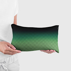 Подушка-антистресс Чёрно-зелёный градиент с узором, цвет: 3D-принт — фото 2