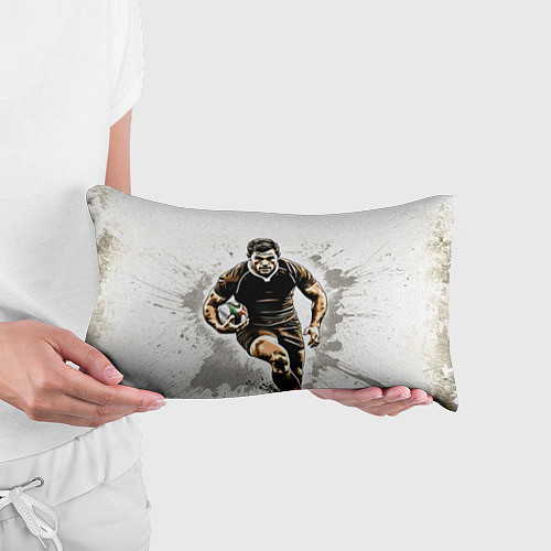 Подушка-антистресс Регбист в сером / 3D-принт – фото 3