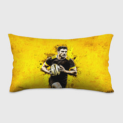 Подушка-антистресс Регбист на желтом, цвет: 3D-принт