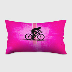 Подушка-антистресс Триатлонист на розовом, цвет: 3D-принт