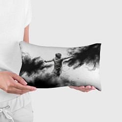 Подушка-антистресс Фехтование в черном дыму, цвет: 3D-принт — фото 2