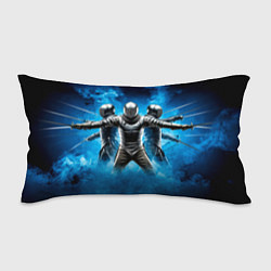 Подушка-антистресс Фехтование на тяжёлом клинковом оружии в синем дым, цвет: 3D-принт