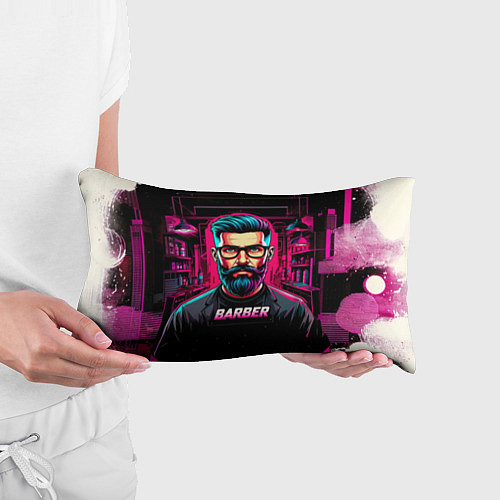 Подушка-антистресс Барбер киберпанк / 3D-принт – фото 3
