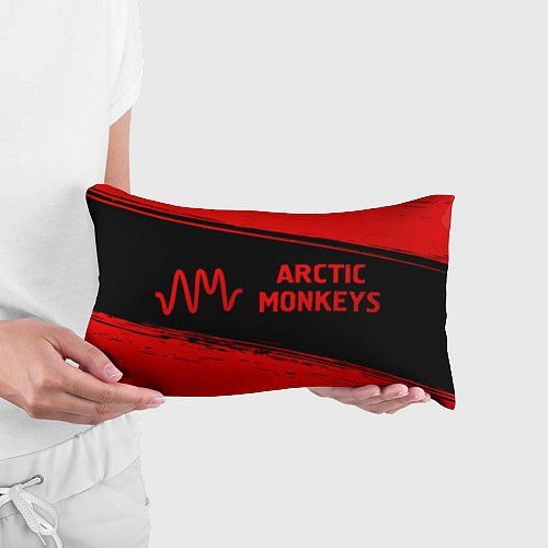 Подушка-антистресс Arctic Monkeys - red gradient по-горизонтали / 3D-принт – фото 3