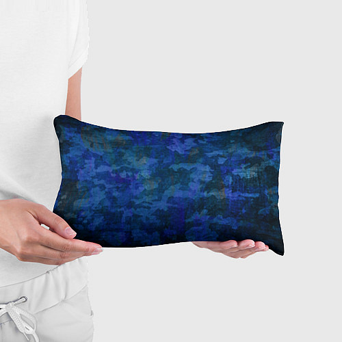 Подушка-антистресс Абстракция - blue uniform camouflage / 3D-принт – фото 3