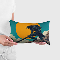 Подушка-антистресс Киберчеловек-волк, цвет: 3D-принт — фото 2