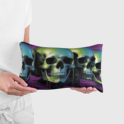 Подушка-антистресс Черепа отливающие неоном, цвет: 3D-принт — фото 2