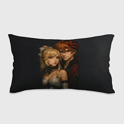 Подушка-антистресс Люмин и Тарталья реализм любовь, цвет: 3D-принт