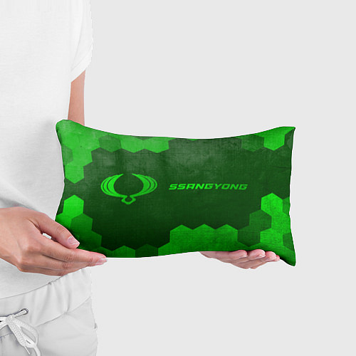 Подушка-антистресс SsangYong - green gradient по-горизонтали / 3D-принт – фото 3