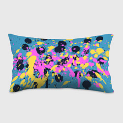 Подушка-антистресс Брызги краски розовой желтой и темно синей, цвет: 3D-принт