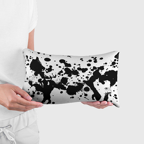 Подушка-антистресс Брызги черной краски / 3D-принт – фото 3