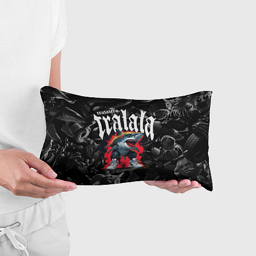 Подушка-антистресс Тралалеро тралала на фоне итальянских мемов / 3D-принт – фото 3