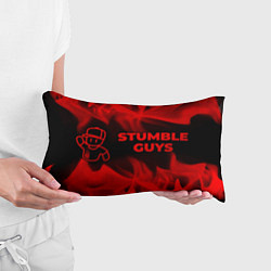 Подушка-антистресс Stumble Guys - red gradient по-горизонтали, цвет: 3D-принт — фото 2