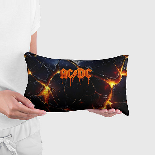 Подушка-антистресс ACDC лого из лавы на треснутой текстуре / 3D-принт – фото 3