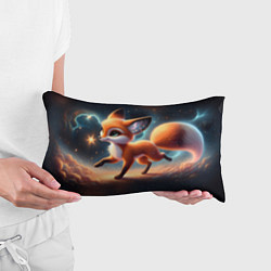 Подушка-антистресс Лиса бежит по космическому простору, цвет: 3D-принт — фото 2