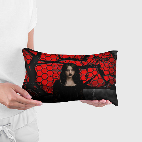 Подушка-антистресс Билли Айлиш готический образ / 3D-принт – фото 3