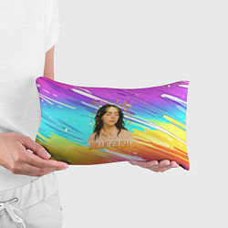 Подушка-антистресс Билли Айлиш с нотами, цвет: 3D-принт — фото 2